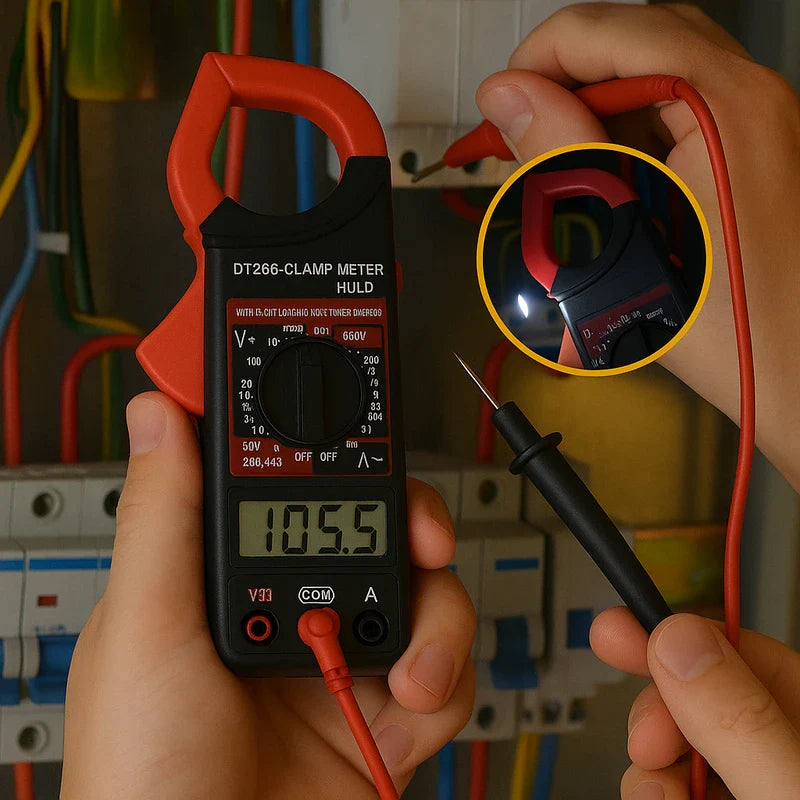 VoltMax™ DT266 DC AC Current Voltage Clamp Meter Digital Multimeter