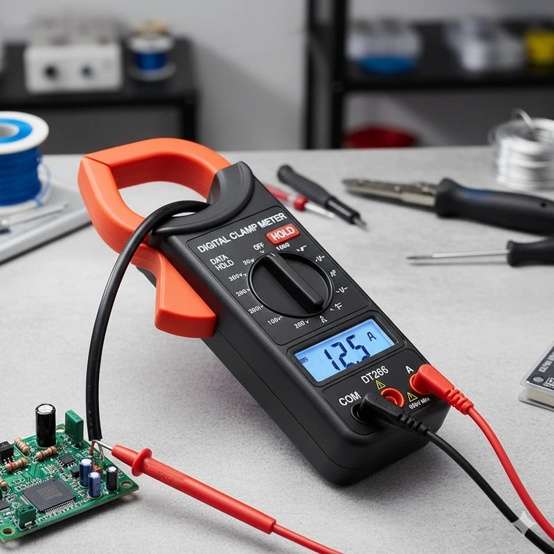 VoltMax™ DT266 DC AC Current Voltage Clamp Meter Digital Multimeter